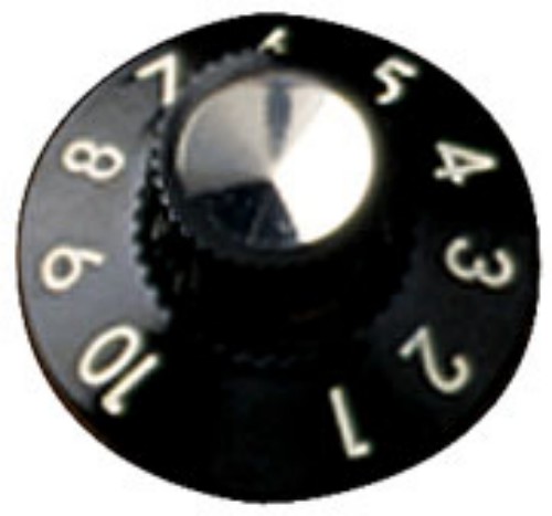Fender Black & Silver Skirted Amp Knob Single Fender Black & Silver Skirted Amp Knob Single